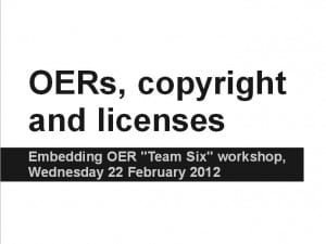 OERs copyright and licenses presentation